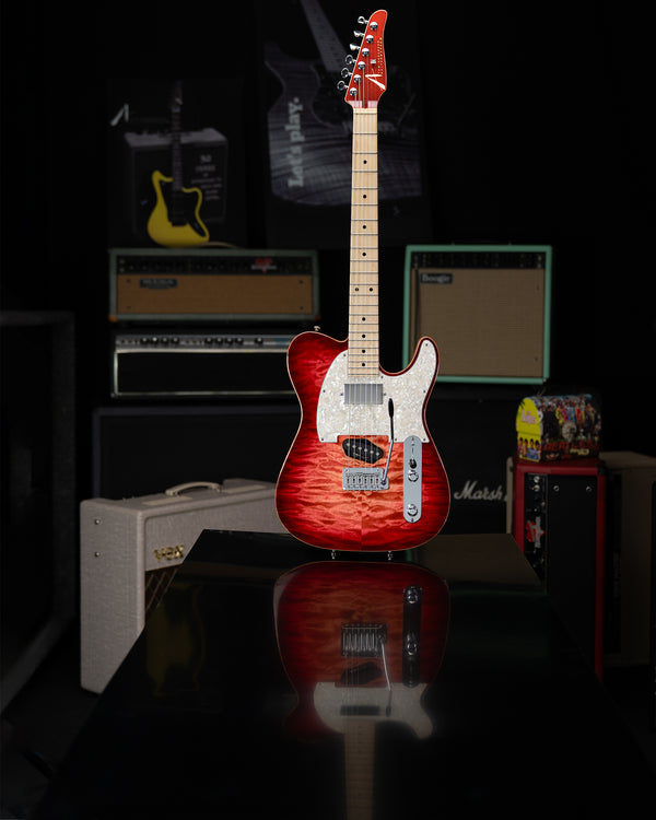 Tom Anderson Top T Classic - Natural Red Burst