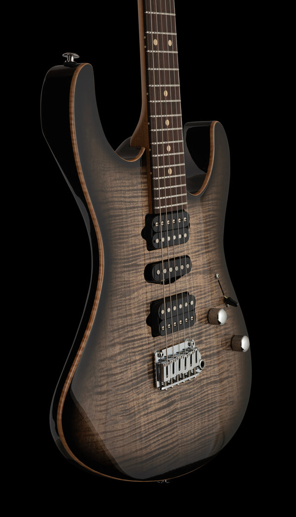 Suhr Modern Plus, Trans Charcoal Burst, HSH, Pau Ferro