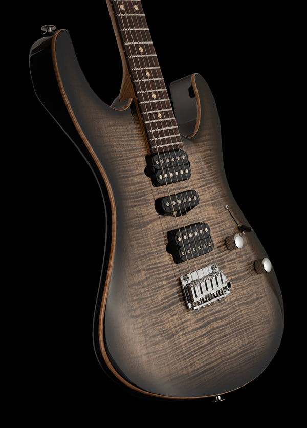 Suhr Modern Plus, Trans Charcoal Burst, HSH, Pau Ferro