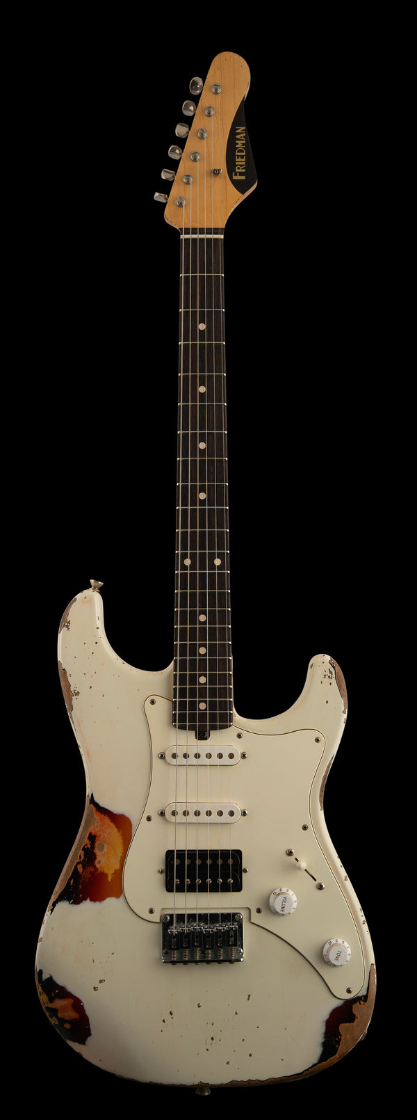 Friedman Vintage-S - HSS - Aged White on 3 Tone Burst