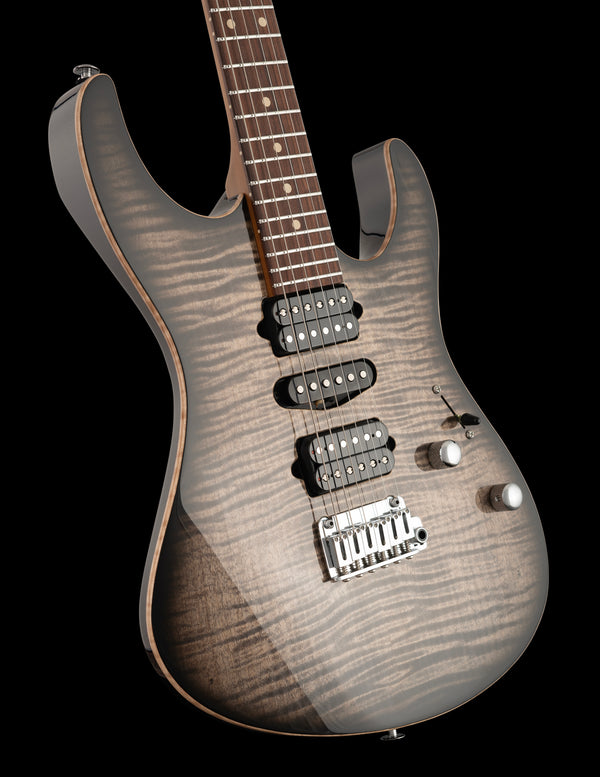 Suhr Modern Plus, Trans Charcoal Burst, HSH, Pau Ferro