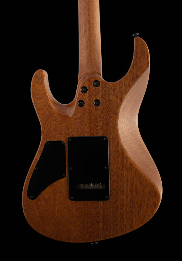 Suhr Custom Modern, Burl Top, Trans Blue Denim