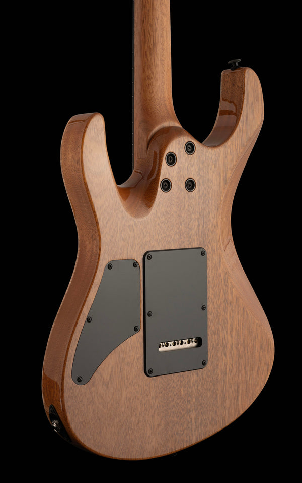 Suhr Custom Modern, Burl Top, Trans Blue Denim