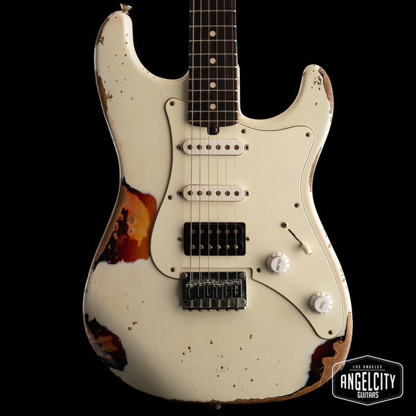 Friedman Vintage-S - HSS - Aged White on 3 Tone Burst