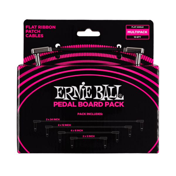 Ernie Ball Flat Ribbon Patch Cables Pedalboard Multi-Pack