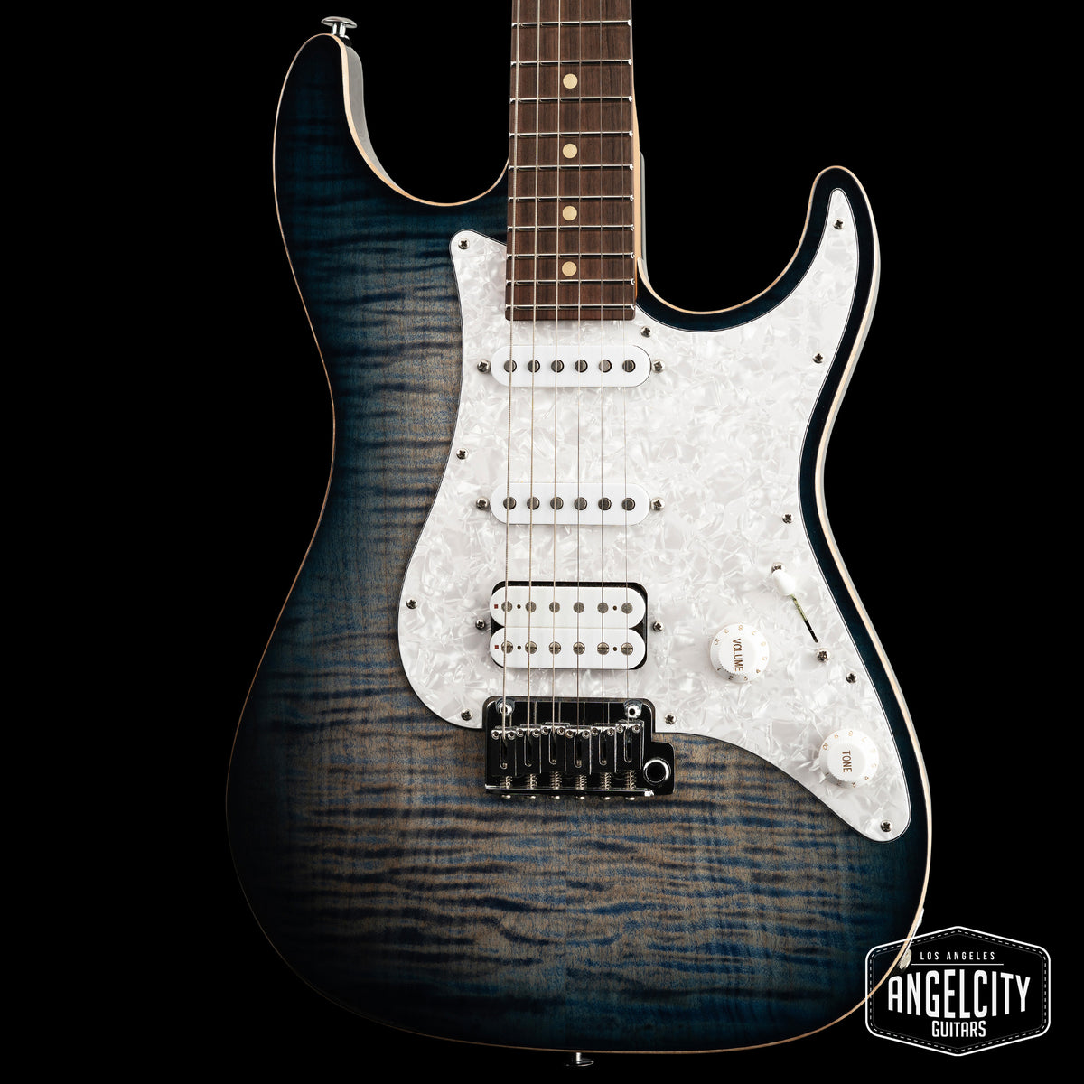 Suhr Standard Plus - Trans Whale Blue Burst – Angel City Guitars