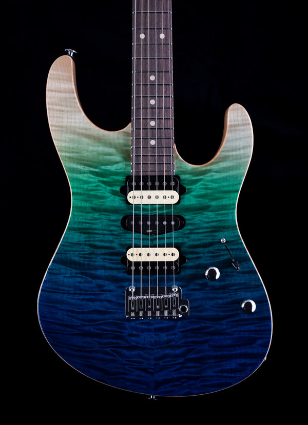 Suhr Custom Modern Aqua Blue Gradient