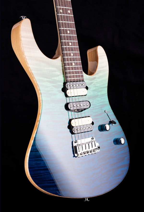 Suhr Custom Modern Aqua Blue Gradient