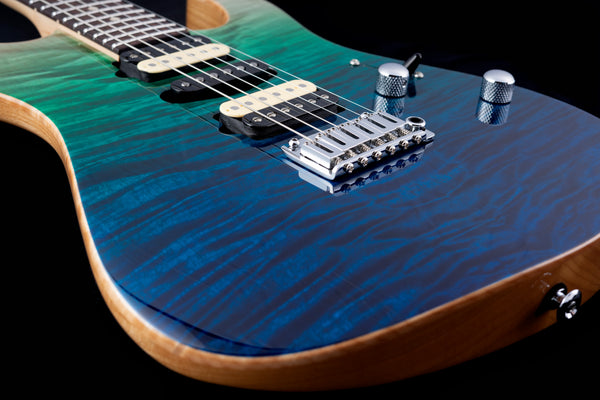 Suhr Custom Modern Aqua Blue Gradient