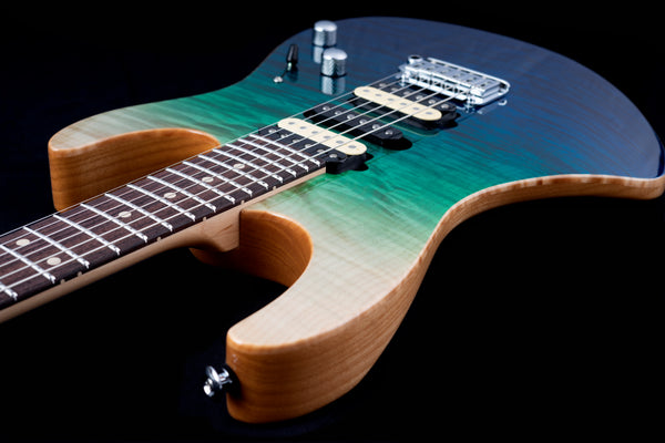 Suhr Custom Modern Aqua Blue Gradient