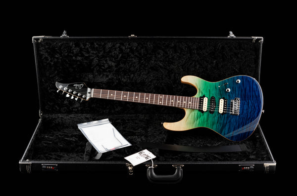 Suhr Custom Modern Aqua Blue Gradient