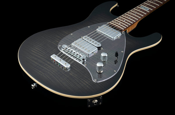 Ernie Ball Music Man Ball Family Reserve Ltd Ed Steve Morse Darklord Y2D Black Burst