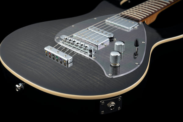 Ernie Ball Music Man Ball Family Reserve Ltd Ed Steve Morse Darklord Y2D Black Burst