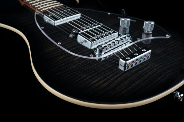 Ernie Ball Music Man Ball Family Reserve Ltd Ed Steve Morse Darklord Y2D Black Burst