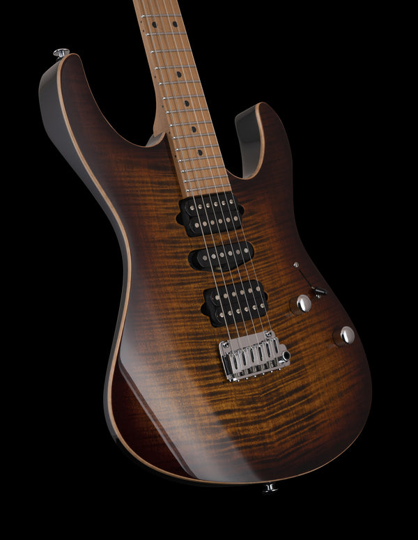 Suhr Modern Plus, Bengal Burst, HSH, Maple - hardcase upgrade