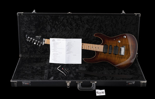 Suhr Modern Plus, Bengal Burst, HSH, Maple - hardcase upgrade