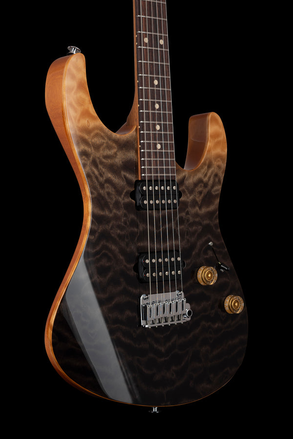 Suhr Custom Modern Trans Black to Charcoal Burst Gradient