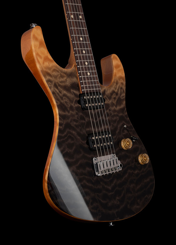 Suhr Custom Modern Trans Black to Charcoal Burst Gradient