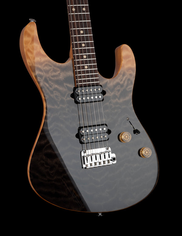 Suhr Custom Modern Trans Black to Charcoal Burst Gradient