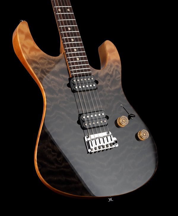 Suhr Custom Modern Trans Black to Charcoal Burst Gradient
