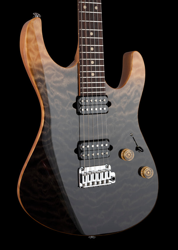 Suhr Custom Modern Trans Black to Charcoal Burst Gradient