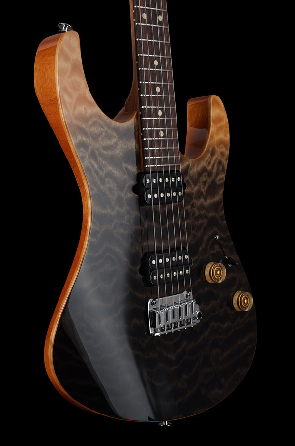 Suhr Custom Modern Trans Black to Charcoal Burst Gradient