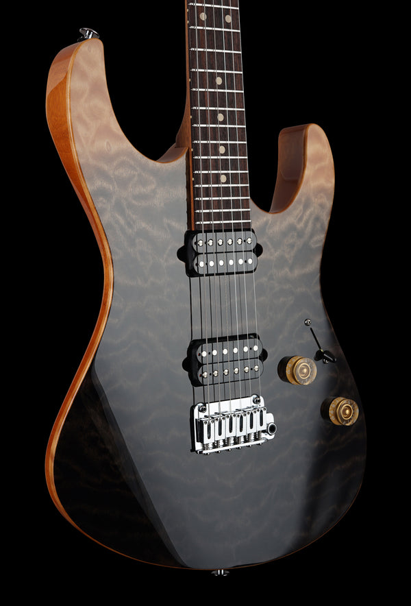 Suhr Custom Modern Trans Black to Charcoal Burst Gradient