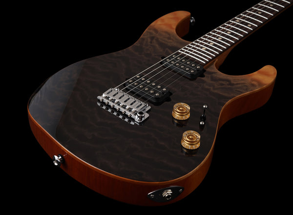 Suhr Custom Modern Trans Black to Charcoal Burst Gradient