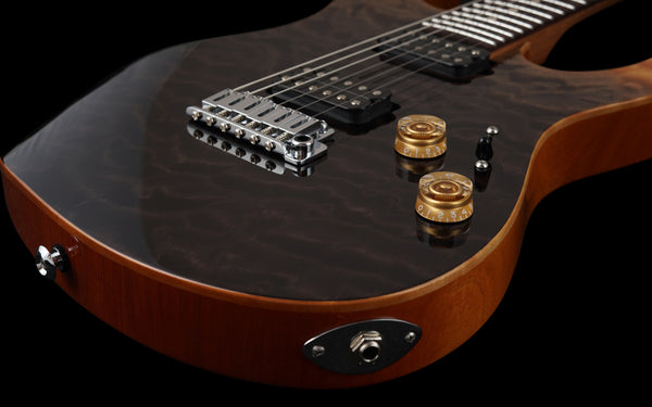 Suhr Custom Modern Trans Black to Charcoal Burst Gradient