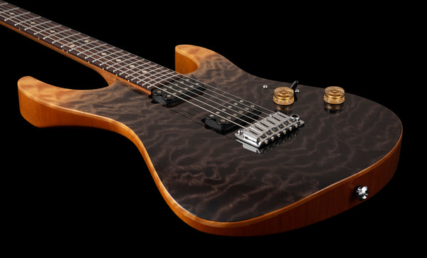 Suhr Custom Modern Trans Black to Charcoal Burst Gradient