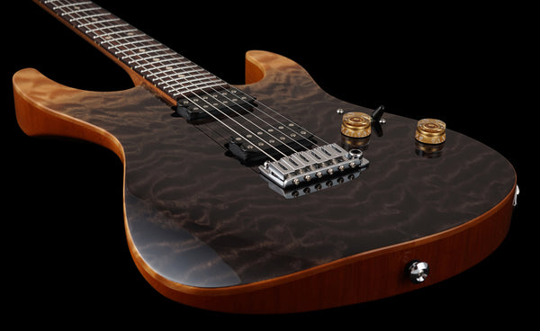 Suhr Custom Modern Trans Black to Charcoal Burst Gradient