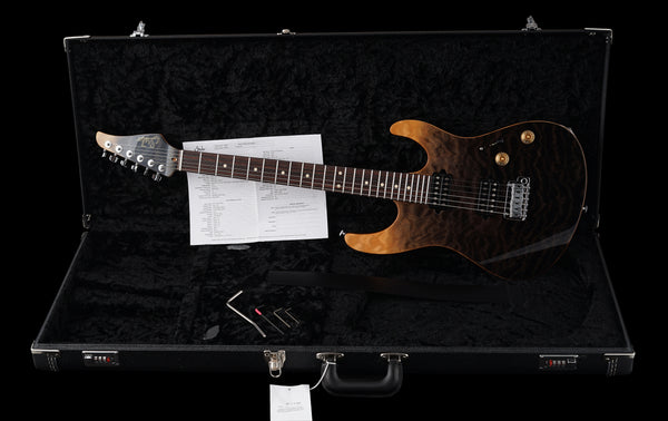 Suhr Custom Modern Trans Black to Charcoal Burst Gradient