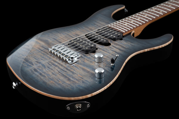 Suhr Modern Plus, Faded Trans Whale Blue Burst, HSH, Pau Ferro - Hardcase