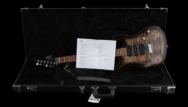 Suhr Modern Plus, Trans Charcoal Burst, HSH, Pau Ferro - Hardcase