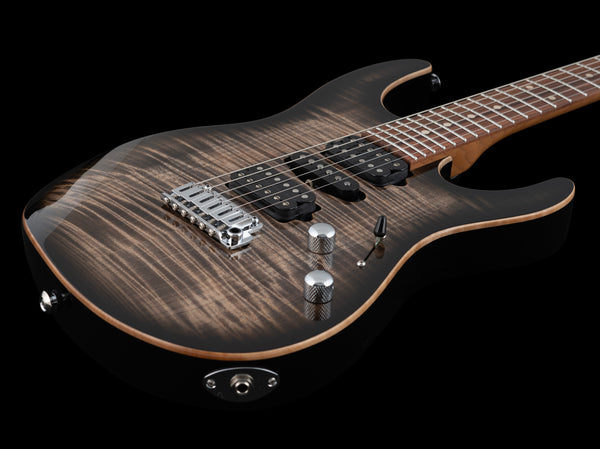 Suhr Modern Plus, Trans Charcoal Burst, HSH, Pau Ferro - Hardcase