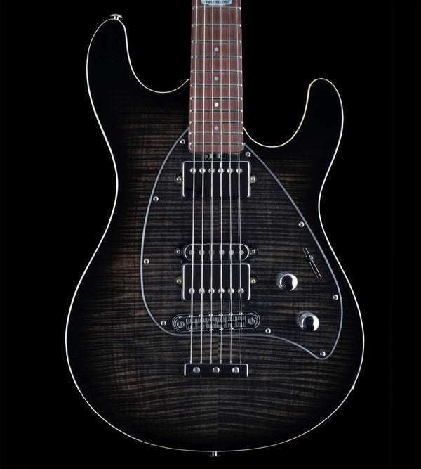 Ernie Ball Music Man Ball Family Reserve Ltd Ed Steve Morse Darklord Y2D Black Burst