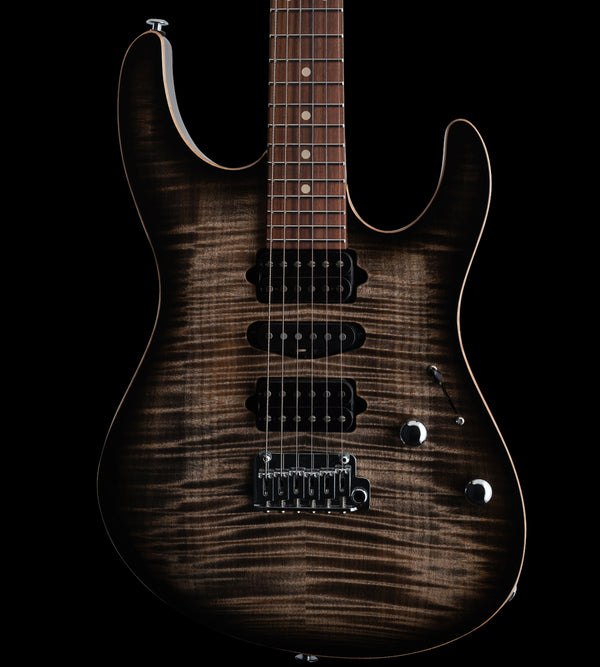 Suhr Modern Plus, Trans Charcoal Burst, HSH, Pau Ferro - Hardcase
