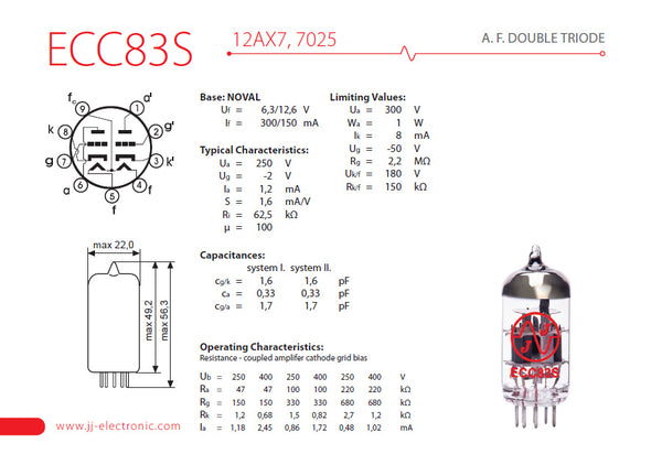 JJ Electronic ECC83S / 12AX7