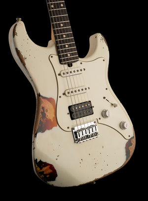 Friedman Vintage-S - HSS - Aged White on 3 Tone Burst