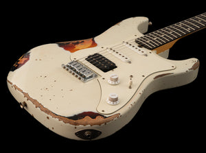 Friedman Vintage-S - HSS - Aged White on 3 Tone Burst