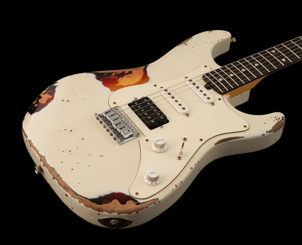 Friedman Vintage-S - HSS - Aged White on 3 Tone Burst