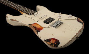 Friedman Vintage-S - HSS - Aged White on 3 Tone Burst