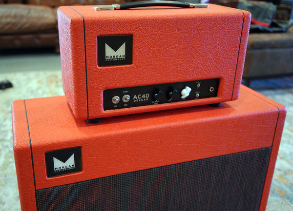 Morgan Custom Red AC40 Deluxe Head and 2x12 Cab