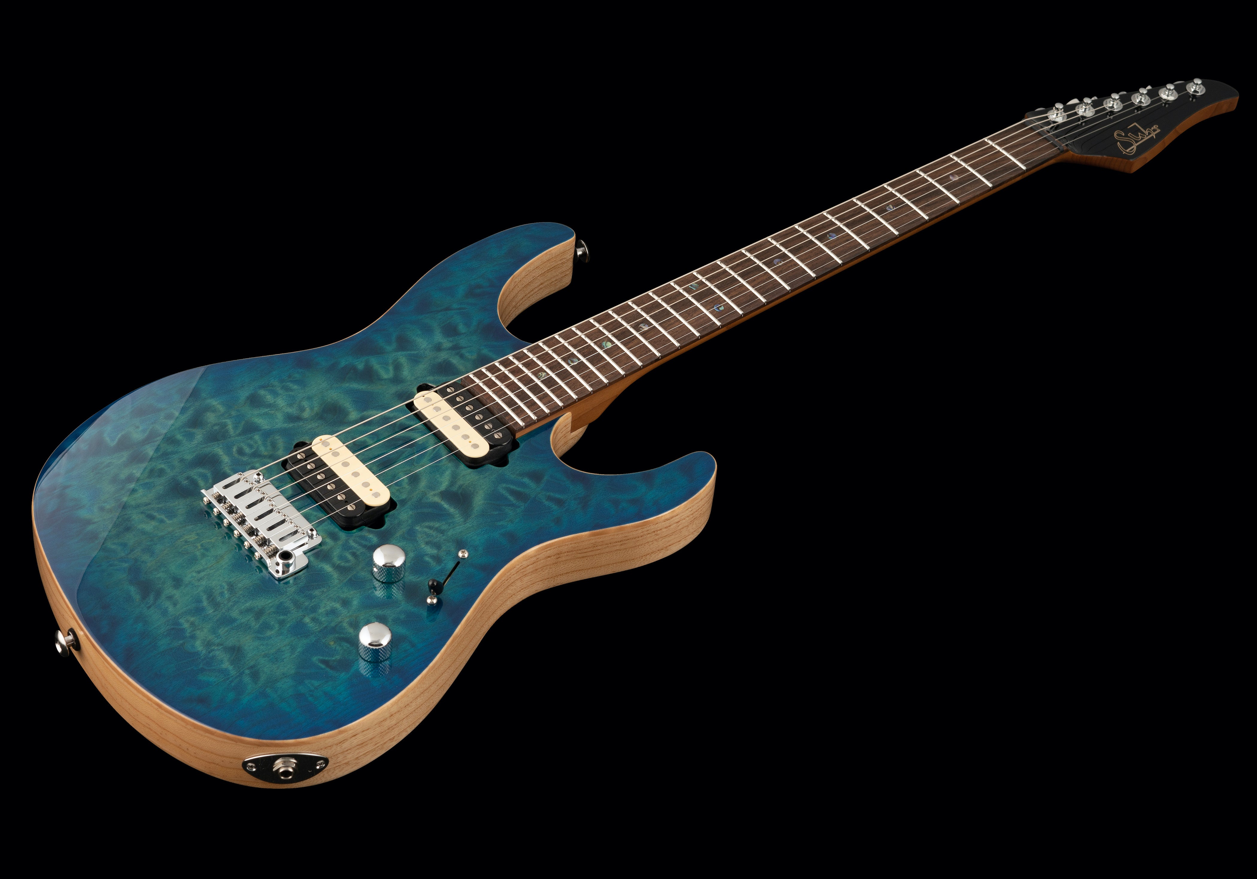 Suhr Custom Modern Aqua Blue Burst – Angel City Guitars