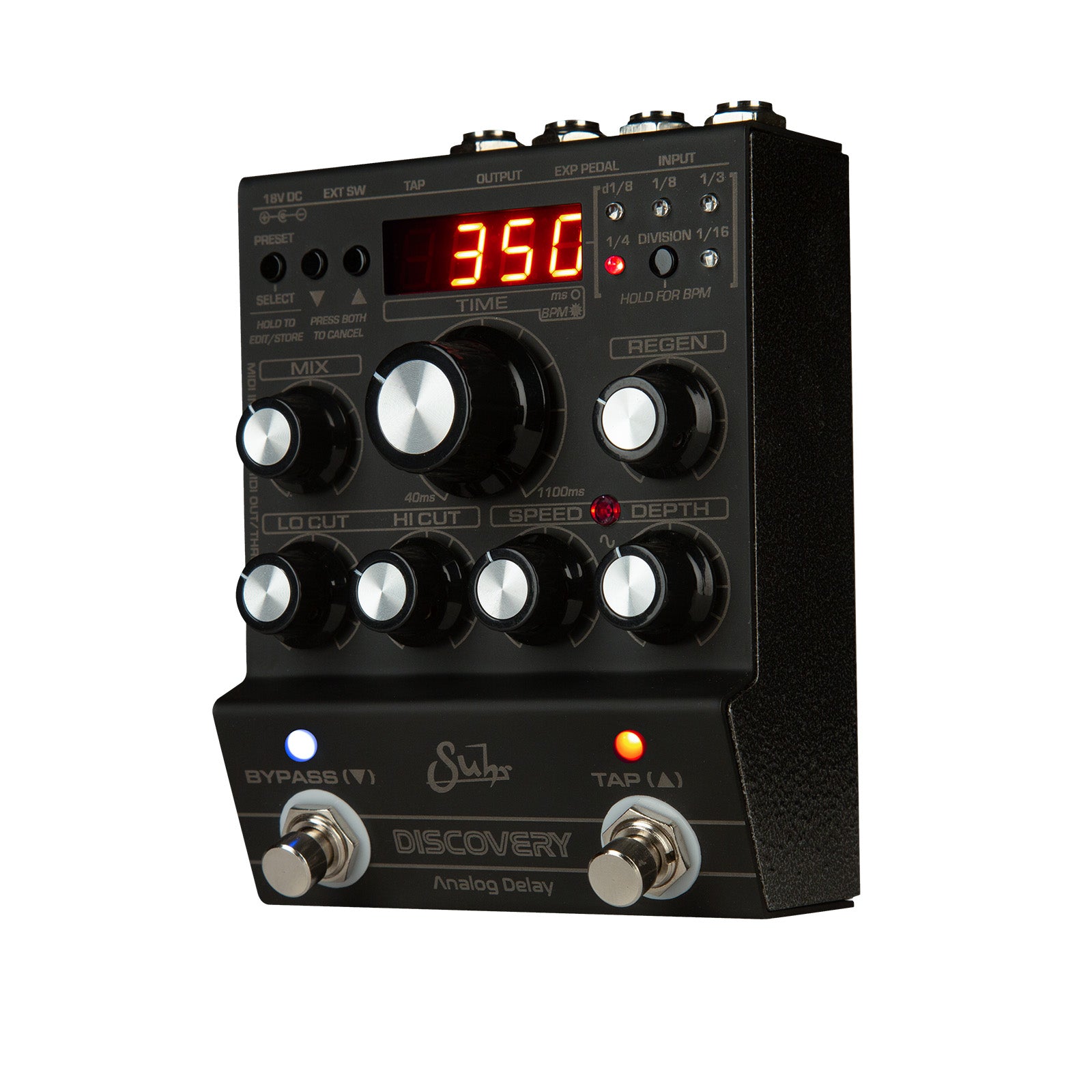 delay pedal with bpm Suhr Dark Discovery Analog Delay Pedal Black Edition