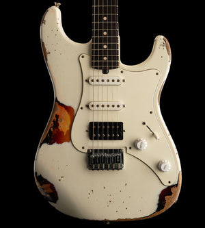 Friedman Vintage-S - HSS - Aged White on 3 Tone Burst