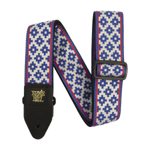 Ernie Ball Classic Jacquard Guitar Strap / Bass Strap - Blue Crux