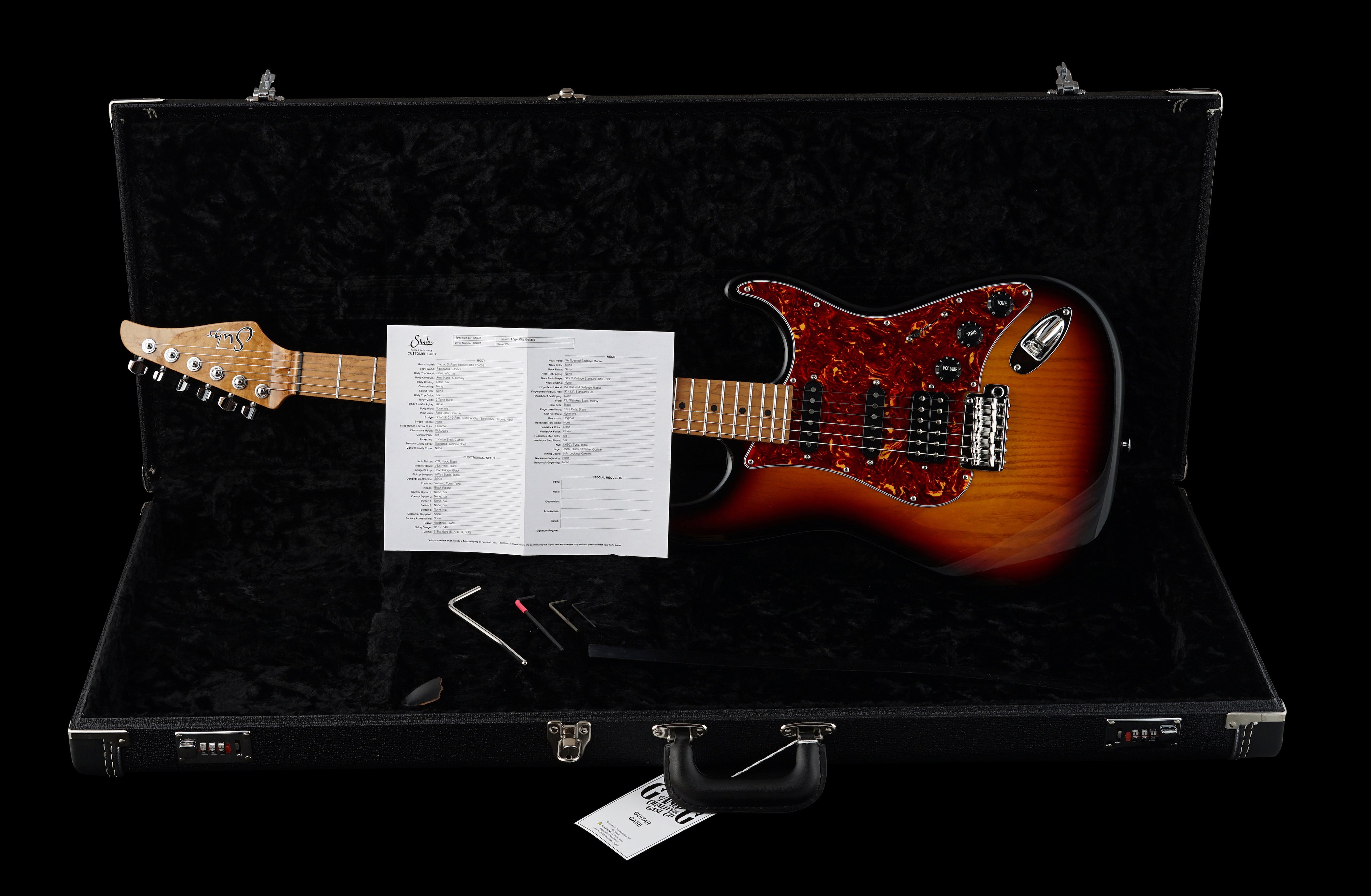 Suhr Limited Edition Classic S Paulownia, Trans 3 Tone Burst – Angel City  Guitars