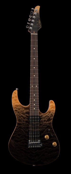 Suhr Custom Modern Trans Black to Charcoal Burst Gradient