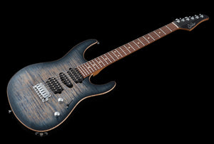 Suhr Modern Plus, Faded Trans Whale Blue Burst, HSH, Pau Ferro - Hardcase